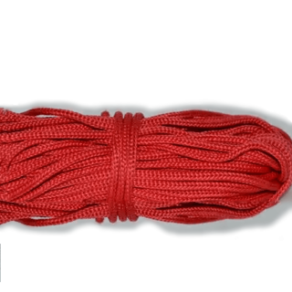 Красный одежный шнур круглый 4 мм фото