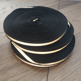 Черная светоотражающая лента 1 см фото