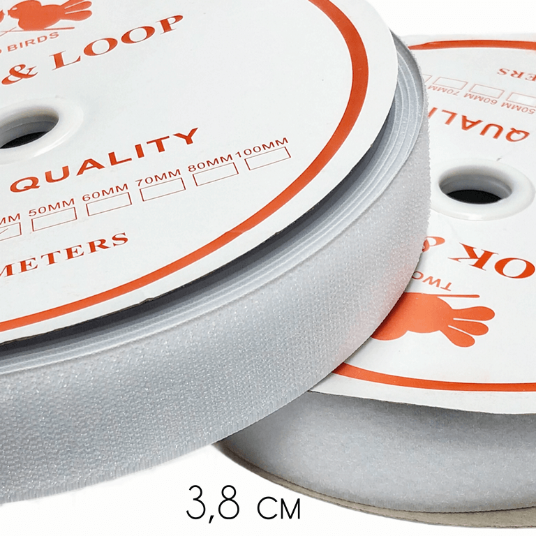 belaiy lipuchka 4 sm Белая текстильная застежка-липучка 4 см фото