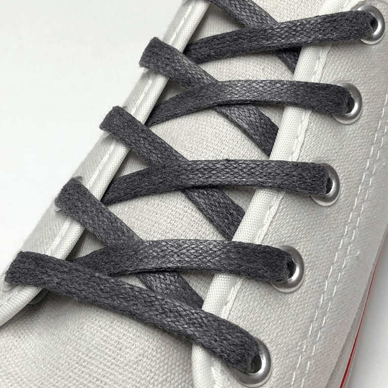 _tevno-seriy snurok Плоские вощеные шнурки обувные темно серые фото