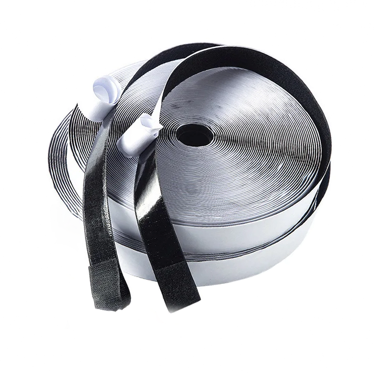 Клеевая липучка 2.5 см Черная липучка на клеевой основе фото