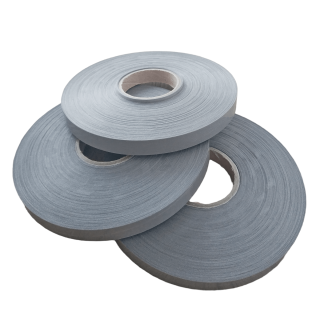 Рефлективная лента для одежды серая 1 см фото