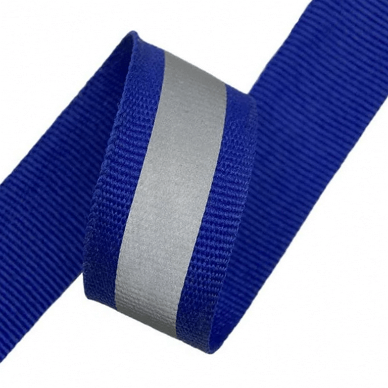 blue-sol-2 Синяя тесьма 2 см со светоотражающей полоской 10 мм фото