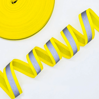 Лента светоотражающая желтая фото