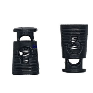 Пластиковые зажимы для шнурков черные фото