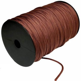 Шнур коричневый для одежды диаметром 4 мм из полиамидной пряжи фото