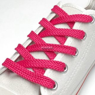 Плоские шнурки цвета малина фото