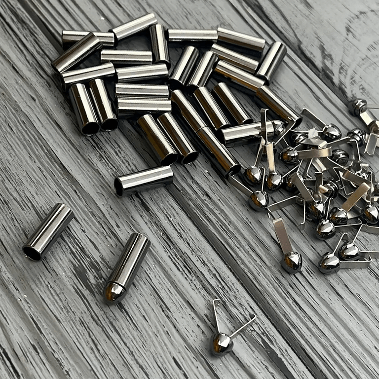 nakonechnik-dlya-shnura-a1b-bnikel Металлический наконечник на шнурки цвет темный никель фото