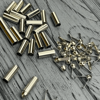 Металлические наконечники на шнуры цвет никель фото